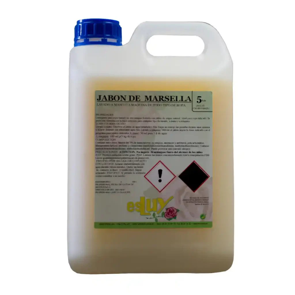 Detergente Jabón de Marsella 5l Luy Detergentes lavadora